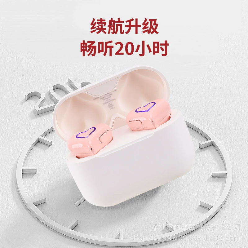 Беспроводные наушники HEARTBUDS в форме сердца, Bluetooth 5.3, LED- подсветка, Type-C, 20 ч воспроизведения