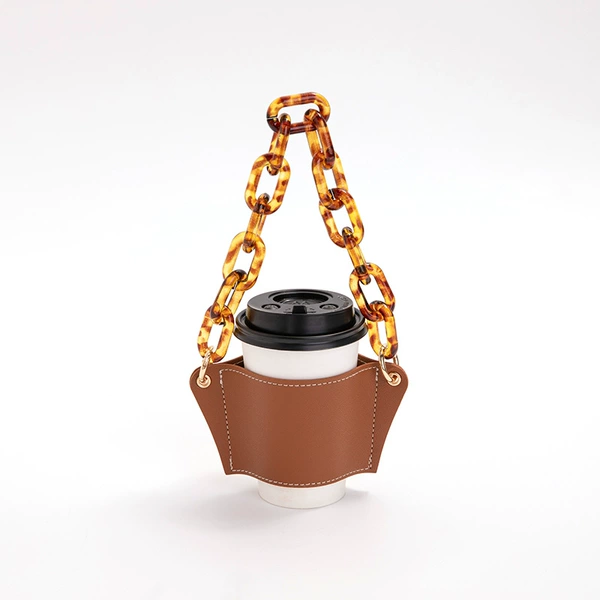 Amber Fang buckle+brown leather case