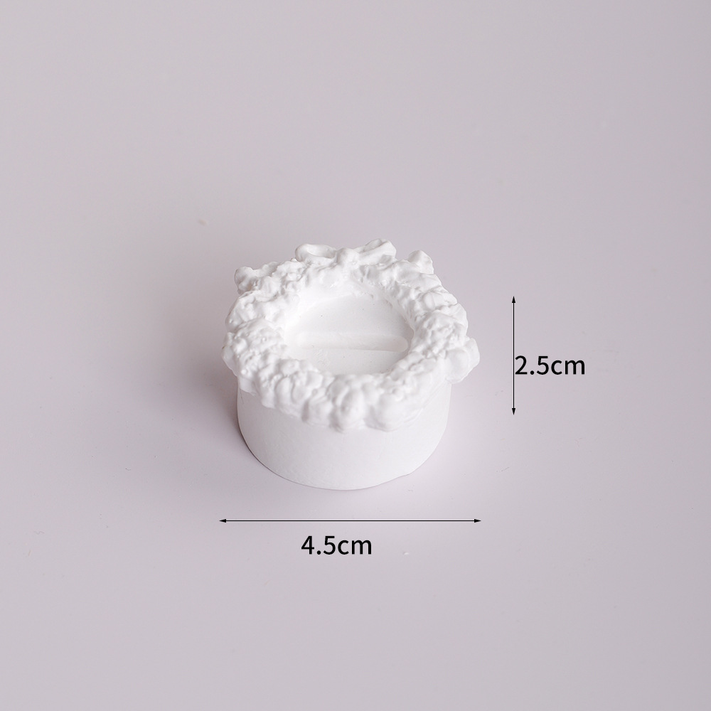 Soporte de anillos blanco de yeso para joyería y fotografía image 13