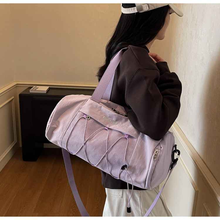 New Trendy Handheld Short-Distance Travel Bag Women's Fashion Lightweight Shoulder Crossbody Gym Bag with Independent Shoe Compartment Business Trip Luggage Bag