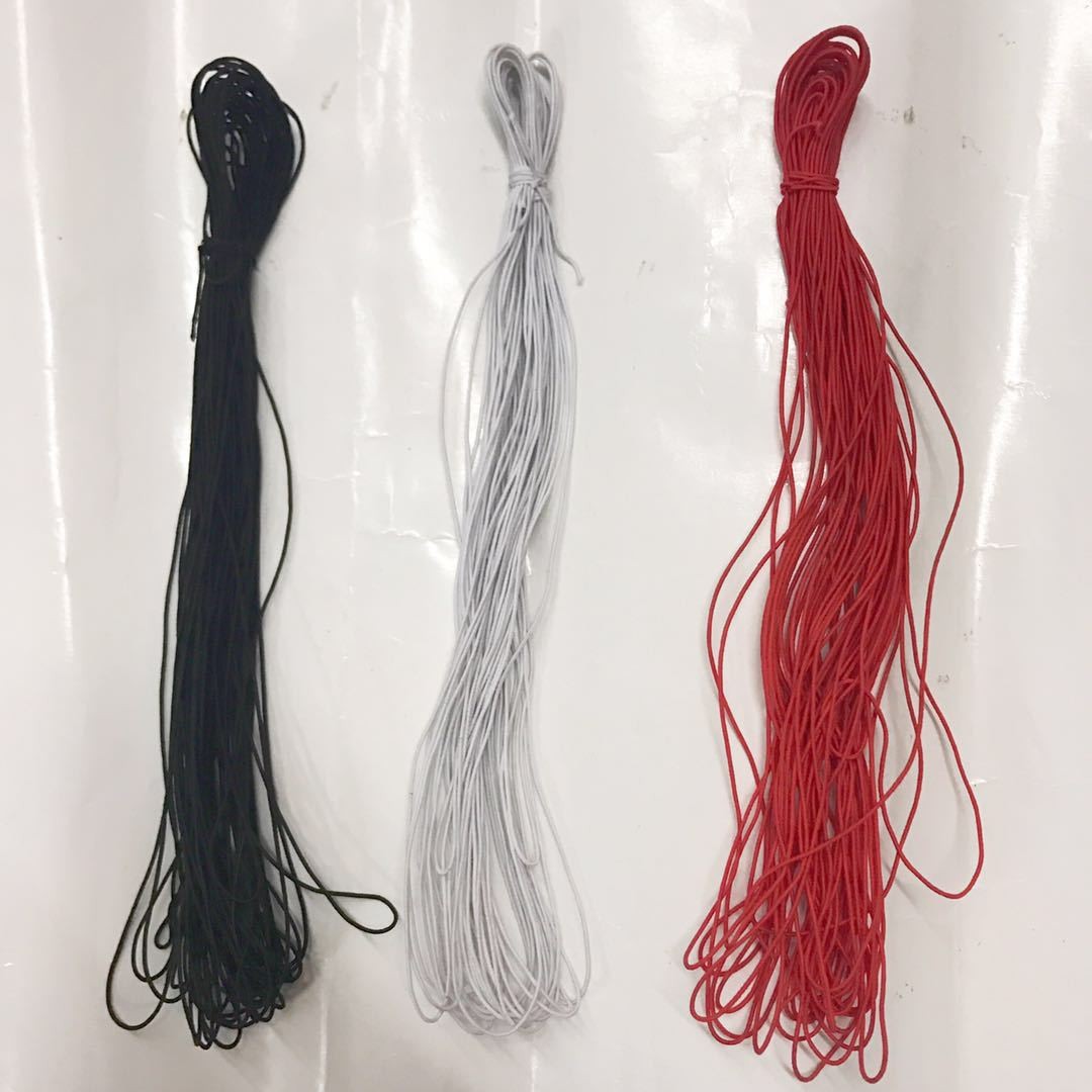 厂家直销高弹力吊牌皮筋织带手珠手链绳头饰皮筋弹力绳带松紧带