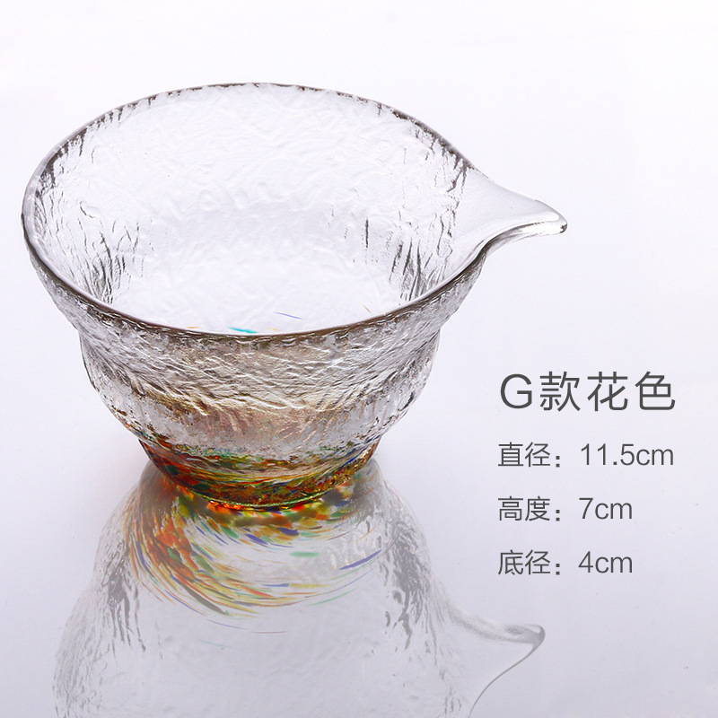 Venta directa de fábrica nuevo color gota de agua vidrio sola taza de té creativo japonés té Kung Fu juego de té maestro sola taza