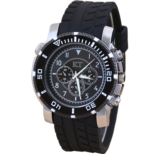 Cross-border best-selling six-hole sports men's watch, fashionable trend silicone quartz watch, wholesale men's watch