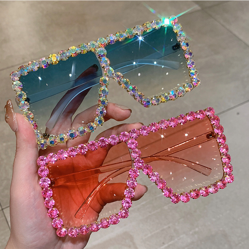 PC, UV400 Protection Lens Material Square Glasses Style Simple Style Colorful PC UV400 Protection Square Full Frame Women's Sunglasses