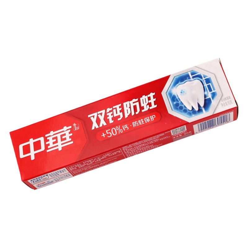 Chinese double calcium anti-cavity toothpaste 90g/140g solid tooth fluorine mint flavor fresh breath super wholesale
