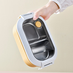 可愛不鏽鋼飯盒批發日系便當盒密封防漏分隔午餐盒小學生保溫餐盒