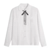No embroidery long sleeves+neck rope