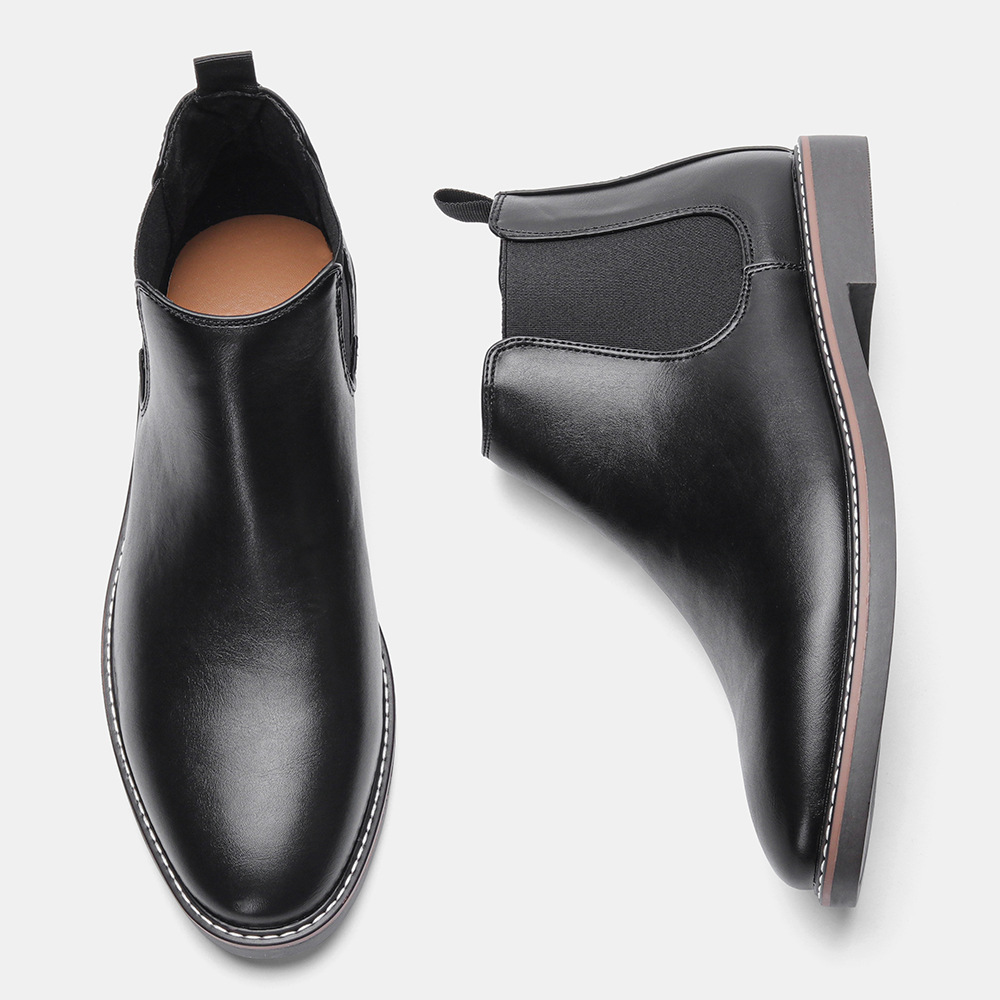 Herren Britische Herrenschuhe Polnische Farbe Mode Retro Herren Übergröße Stiefeletten Stiefeletten_voghion.com