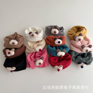 Autumn and winter men's and women's baby scarf baby face windproof warm knitted neck scarf ears cold-proof cute neck sleeve