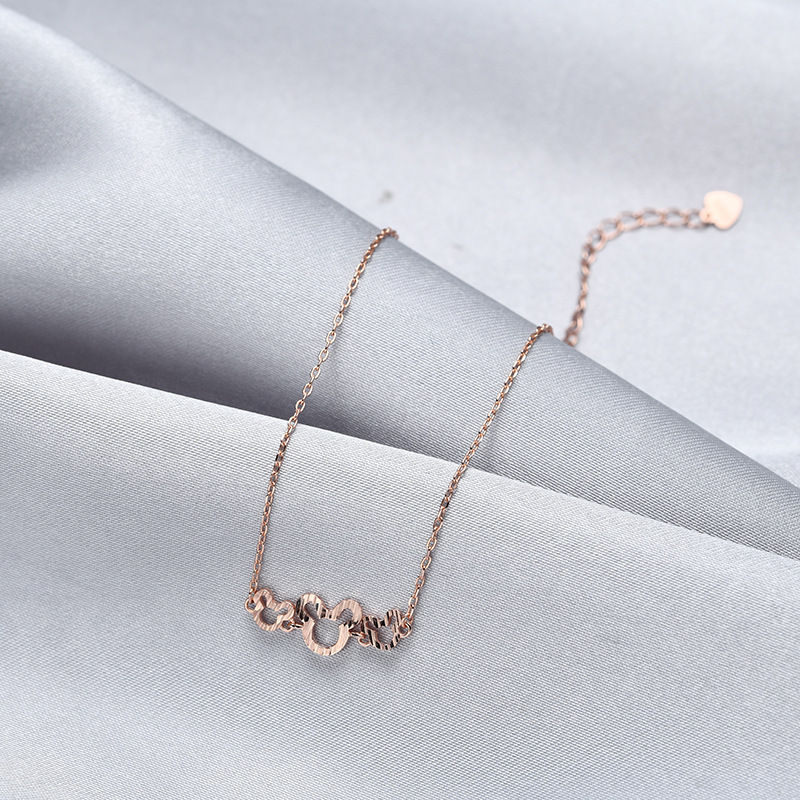 Creativo lindo Nueva joyería estilo japonés y coreano s925 plata animal ratón cabeza pulsera de las mujeres accesorios elegantes al por mayor