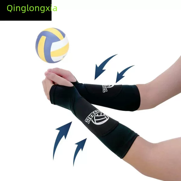 Summer men's and women's volleyball arm guard wrist basketball tennis training anti-collision pressure breathable cover finger lengthened sports elbow guard