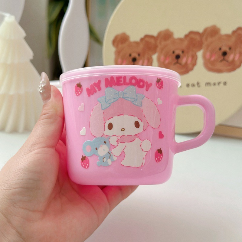 小号塑料水杯幼儿园喝水饮水杯带盖子手柄杯牛奶杯儿童迷你水杯|undefined