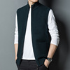 2022 Autumn and winter Cashmere vest man Middle and old age dad business affairs leisure time Cardigan Sleeveless Vest One piece On behalf of