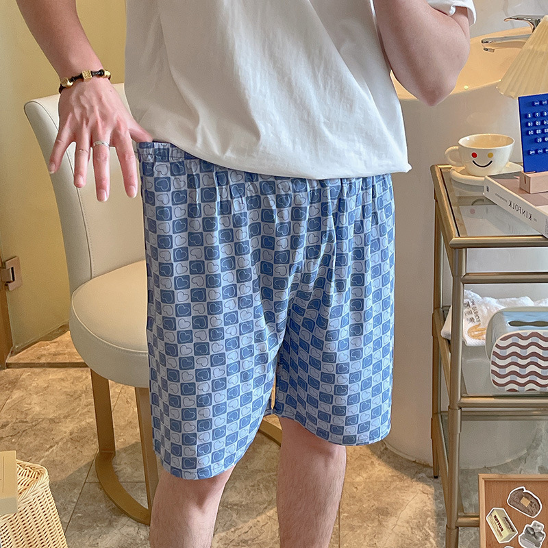 YY 남성 반바지-파란색과 흰색 사랑