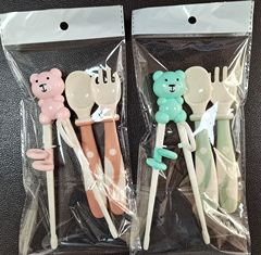 Cartoon Children's Chopsticks, Baby Training Learning Spork Spoon Set, Children's Tableware Set Gift