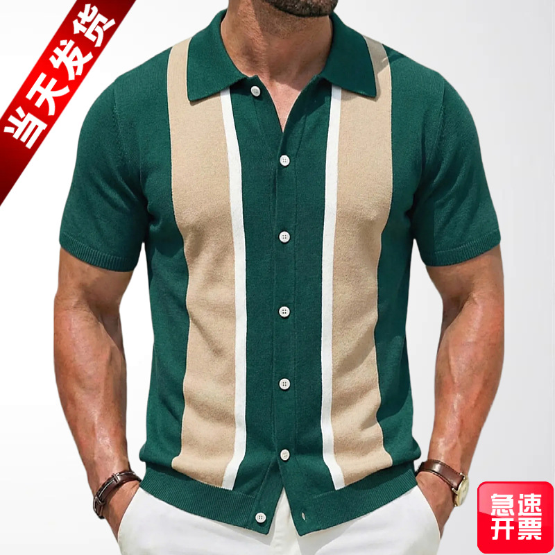 Summer knitted retro shirt
