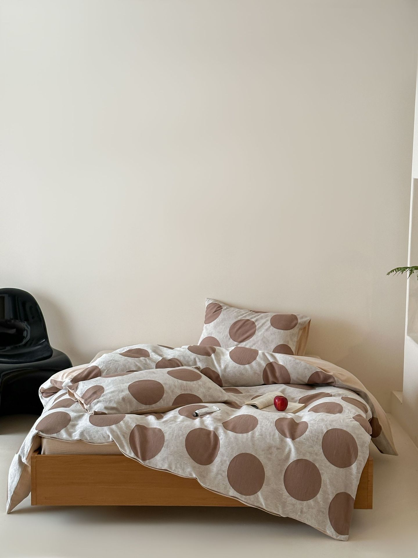 Conjunto de capa de edredão jacquard com bolinhas verde retro_voghion.com