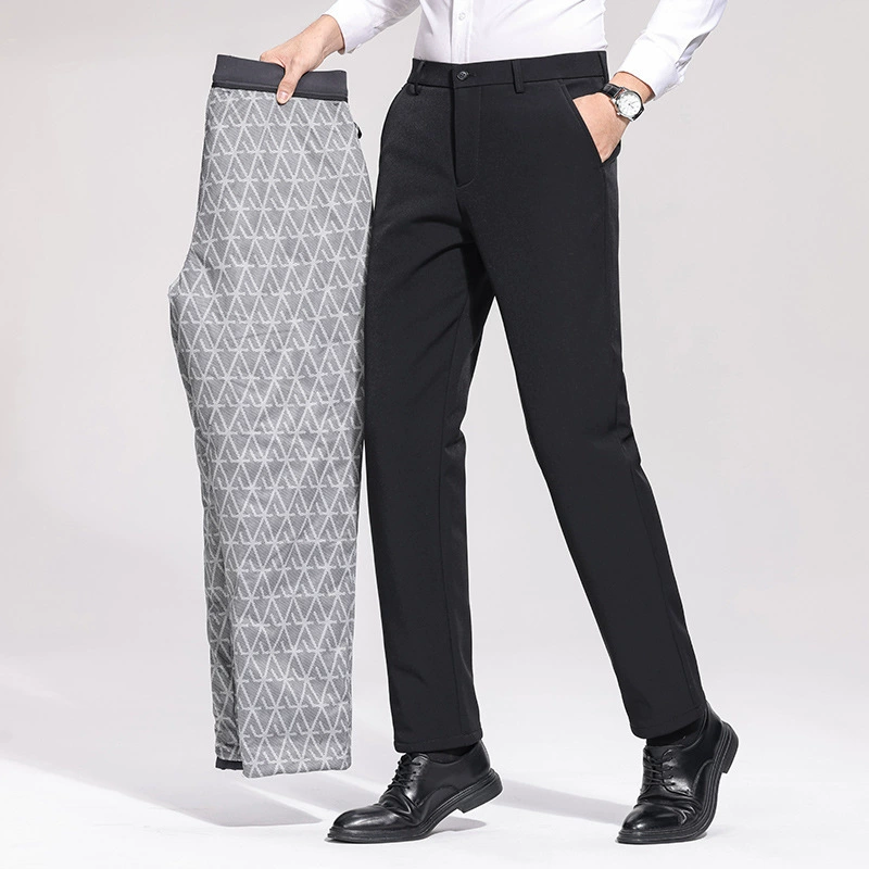 帝宇神龙 Demi-season warm trousers for leisure with down, goose down, loose straight fit