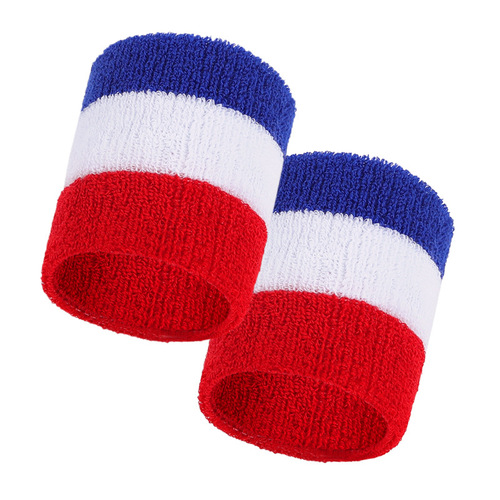 Colorful Towel Wrist Support Striped Three-Color Wrist Support Basketball Sports Running Sweat Absorbent Twist Prevention Fashion Trend Outdoor