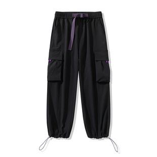 Same plus size Multi-Pocket Overalls Men's Spring and Autumn Loose Straight Tube Plus Fat Plus Plus Fat Man Waterproof Casual Charge