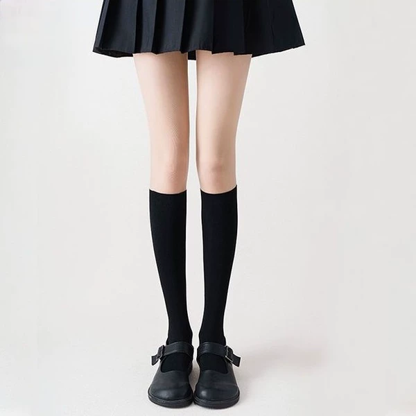 Black calf socks