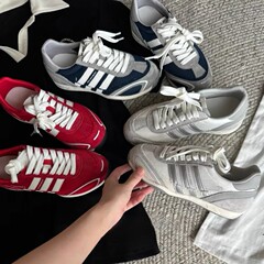 内增高德训鞋女2025夏季新款女鞋透气网面软底拼色运动休闲阿甘鞋