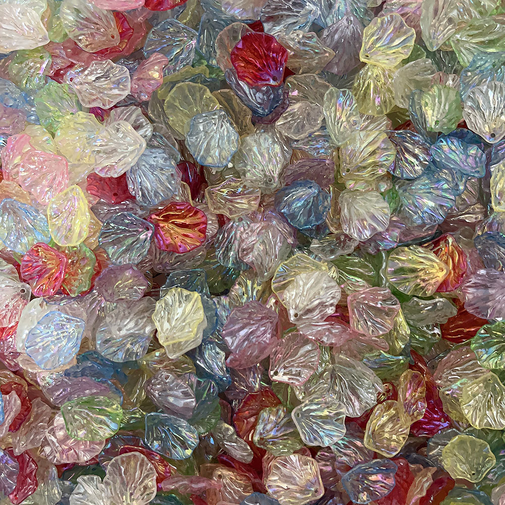 Hoja de col material acrílico DIY material pinza de pelo hecha a mano accesorios de fabricación de tocado perlas sueltas perlas