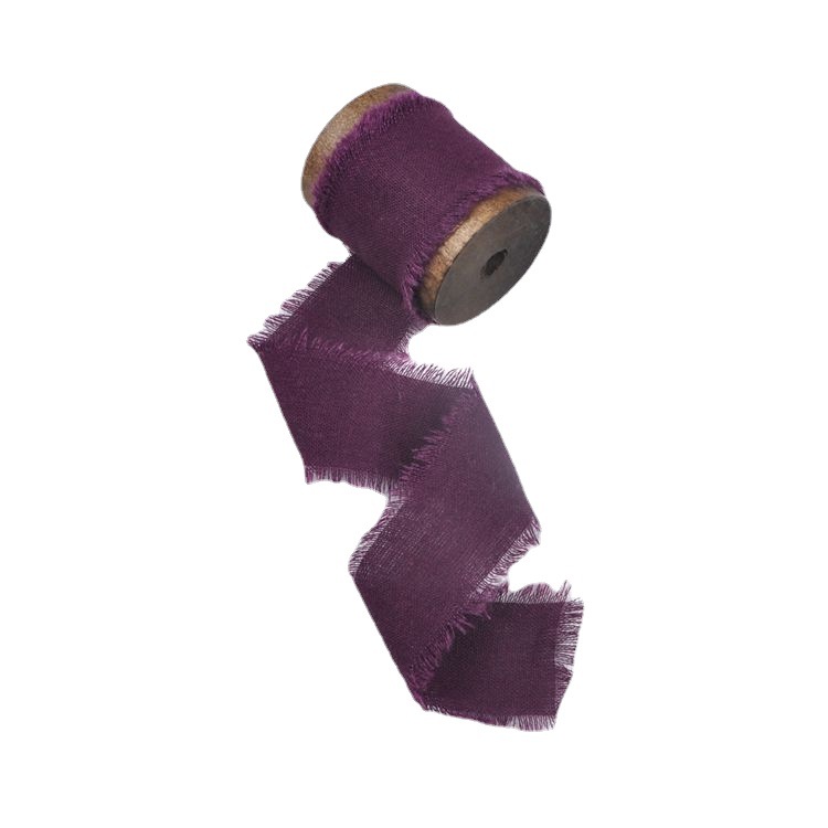 Algodón y lino deshilachado borde deshilachado con bricolaje boda tarjeta de felicitación ramo decorativo borde deshilachado borla cinta 4cm rollo tira de tela hecha a mano