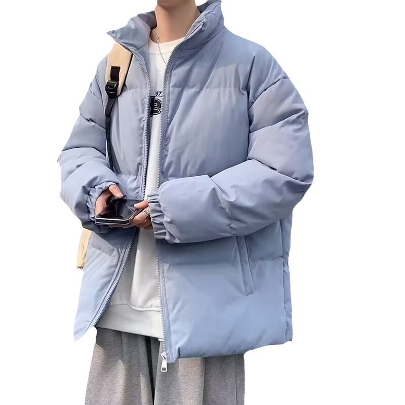 2024 겨울 새로운 남성용 면화 코트 두꺼운 따뜻한 빵 의류 스포츠 레저 트렌디 브랜드 커플 코트 트렌디