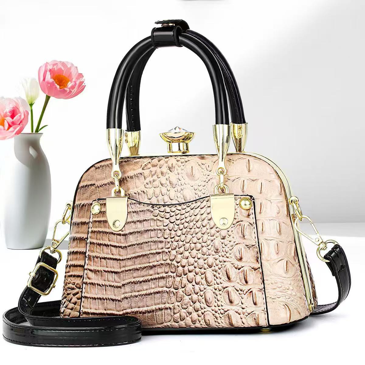 Bolsos de mujer verano nuevo estilo bolso de madre bolso de hombro de mediana edad bolso de mensajero de nicho de regalo de todo fósforo