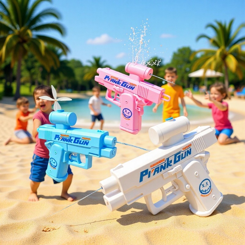 抖音同款双面反向水枪按压滋水枪喷水枪整盅恶搞趣味解压玩具水枪