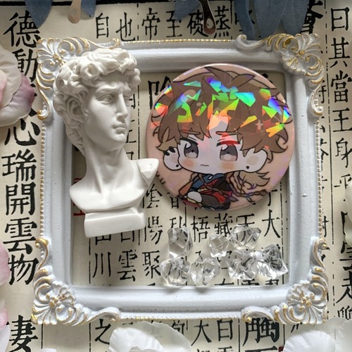 Secondary Yuan era emblem, Yan Tongren badge, Yuan Ji, Liu Bian, Fu Rong, Sun Ce, Zuo Ci, surrounding brooch, cute cat ears, barking