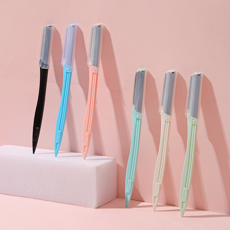 Cuchillo de cejas de acero inoxidable de moda cuchillo de cejas de corte de cejas