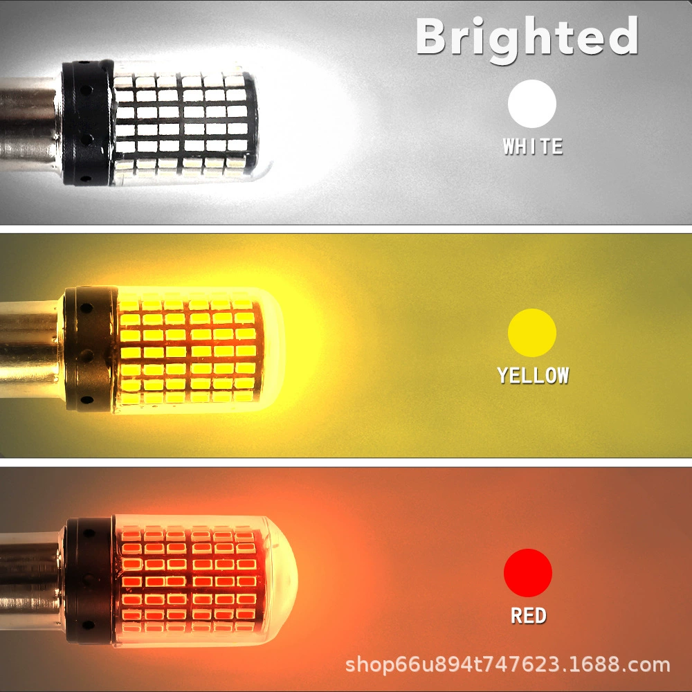 Популярная модель внешней торговли с декодированием, антистробоскопический автомобильный светодиодный указатель поворота, 144smd, сигнальный светильник 1156 7440 3 15