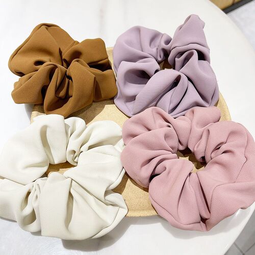 Korean summer and autumn fabric large intestine hair ring with simple temperament, internet celebrity hair rope, ponytail and rubber band to tie hair.