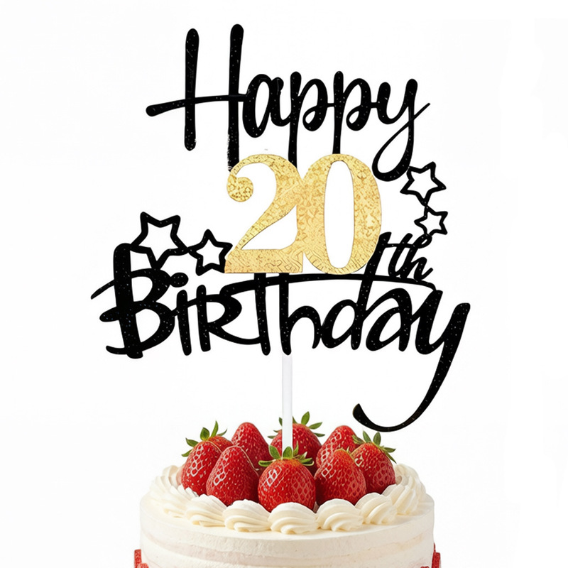 Cross-Border Supplier of Digital English Happy Birthday Cake Decoration Toppers, Black and Gold Shiny Birthday Party Supplies Manufacturer Cross-Border Supplier of Digital English Happy Birthday Cake Decoration Toppers, Black and Gold Shiny Birthday Party Supplies Manufacturer