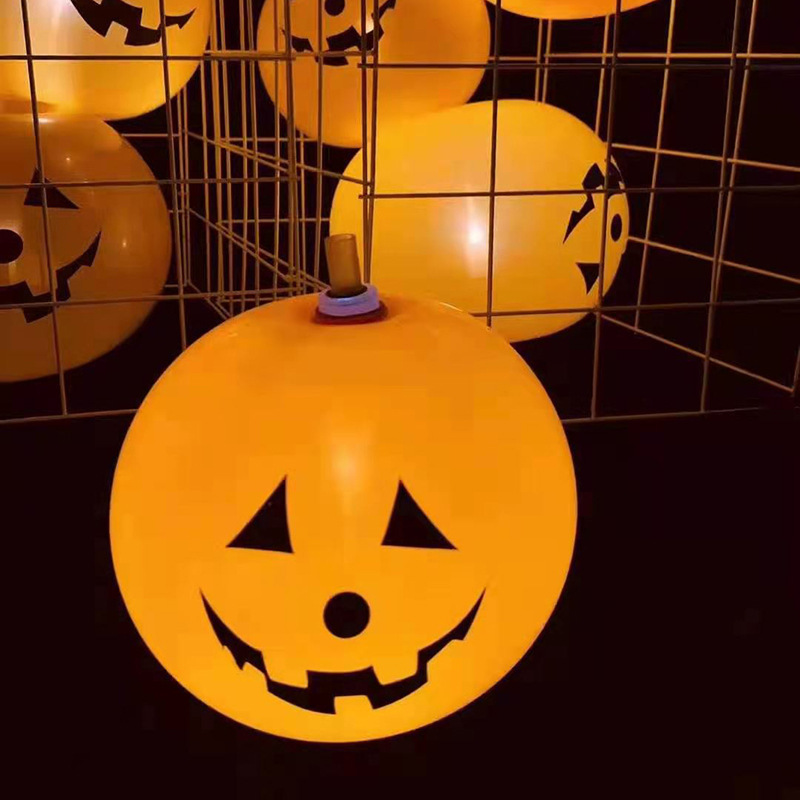 国境を越えたハロウィーンカボチャ風船祭り雰囲気オレンジカボチャ頭ラテックス風船幽霊祭り雰囲気装飾用品|undefined