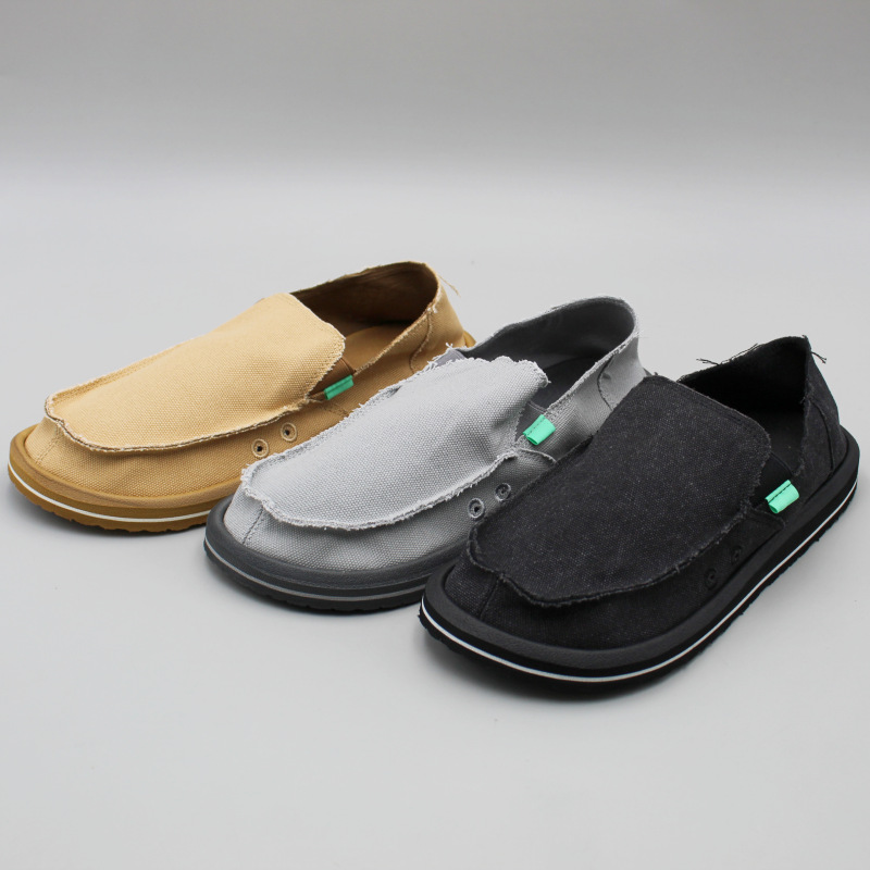 Clearance of Original Foreign Trade Large-Size Summer Men's Niche Slip-On Soft-Soled Canvas Shoes Wide Version Big-Toe Shoes