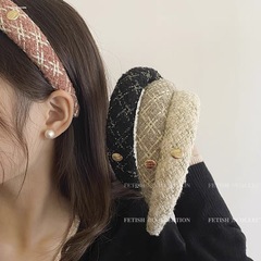 【小香風粗花呢】發箍氣質復古法式頭箍網紅高級感髮夾髮飾頭飾女