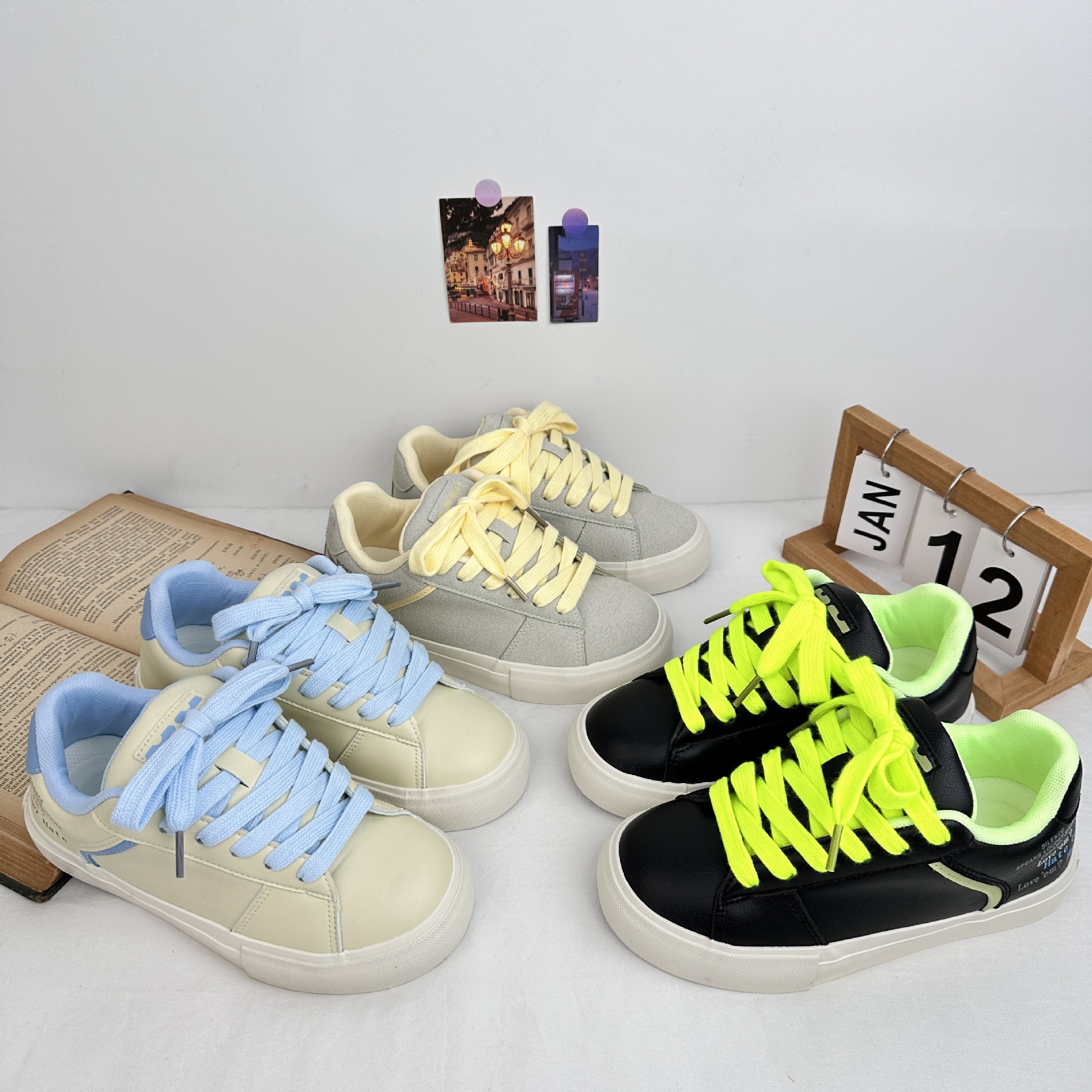 Yuanbo 2025 primavera nuevo skate zapatos de chicas chicas zapatos de lona deportivos de estilo de puerto casual coreano zapatos de mujer