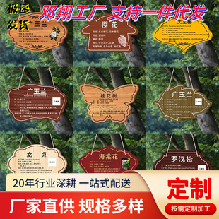 Acrylic Tree Plate Special Sign School Park Nameplate Stainless Steel Plating Brand Plant Information Tips