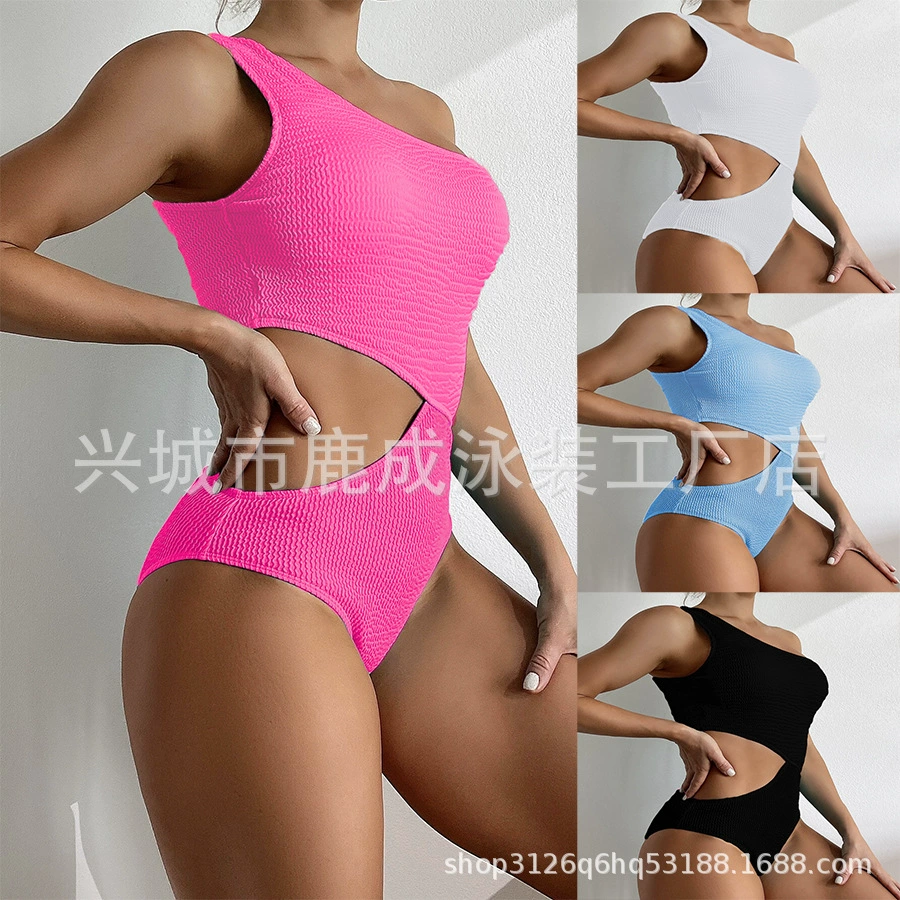 2024 монокупальник женский консервативный весенний одно плечо купальник BIKINI Купальник хлоростойкий