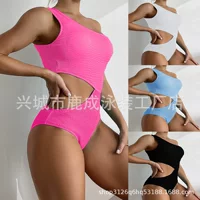 2024 монокупальник женский консервативный весенний одно плечо купальник BIKINI Купальник хлоростойкий