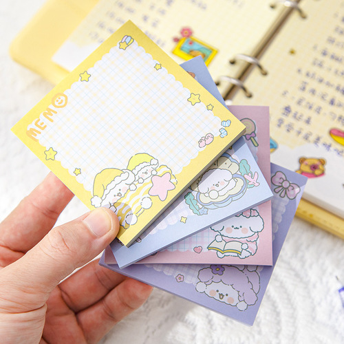 Korean version Instagram big ears dog memo sticky notes high-quality planner notebook sticky pads with adhesive Japanese style memo book