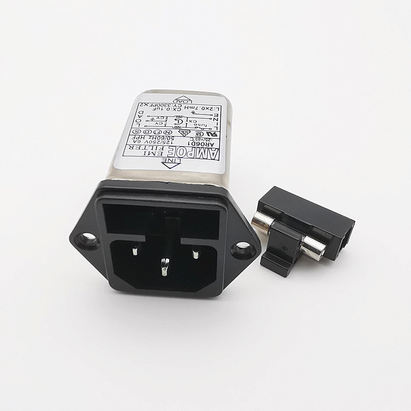 AMPOE带保险插座二合一电源滤波器 AR10D1 10A 6A 3A AC保险插座