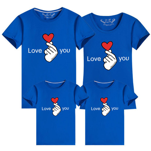 lovebixin family portrait parent-child outfit family of four cute outfit event 23 new short-sleeved class clothes trend