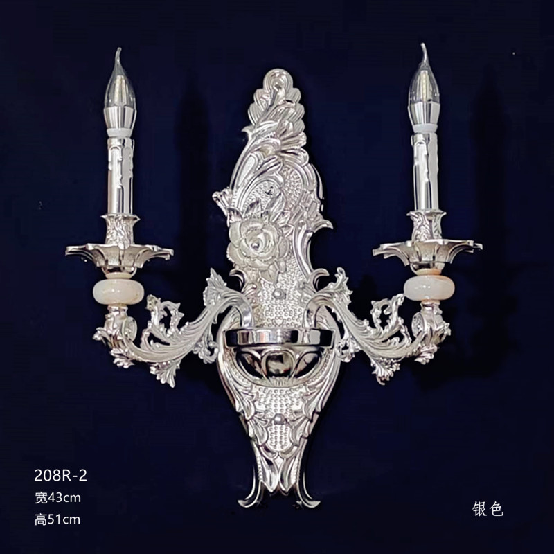 Gran lámpara de pared de cristal francés de lujo retro Villa sala de estar vestíbulo lámpara de pared del hotel lámpara de pared interior europea