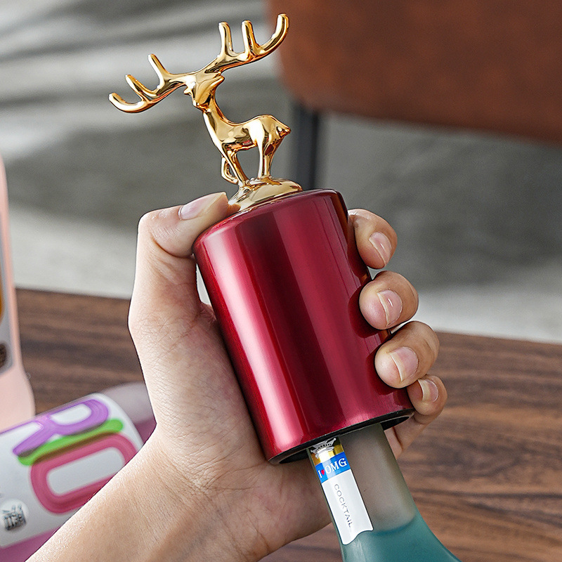 스테인레스 스틸 자동 병따개 바 가정용 프레스 유형 비 마킹 맥주 병따개 인터넷 축하 병따개