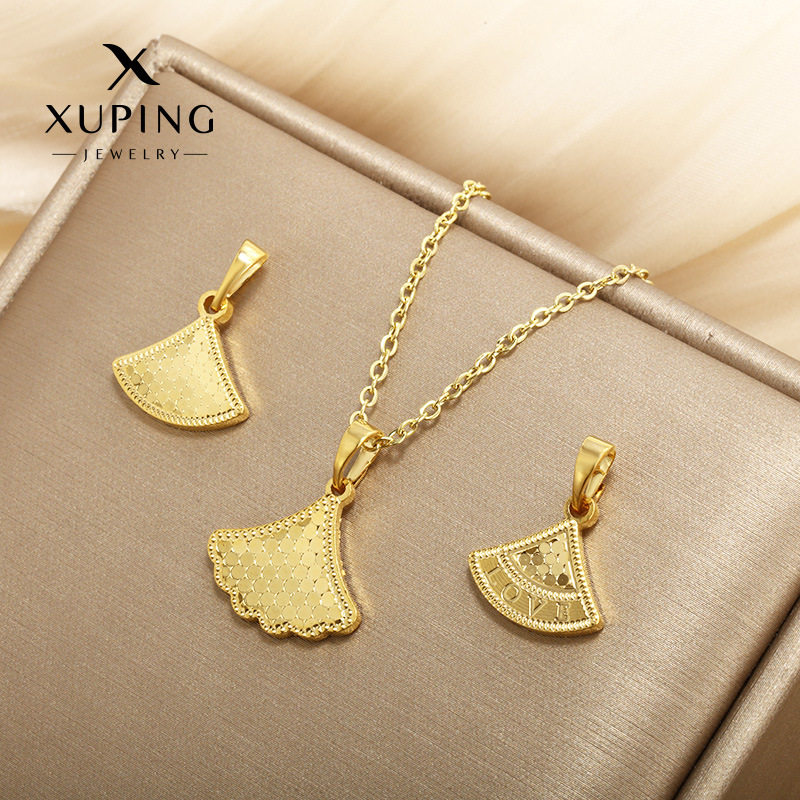 Xupar joyería espejo panal en forma de abanico pequeña falda colgante moda femenina luz lujo nicho colgante accesorios de joyería