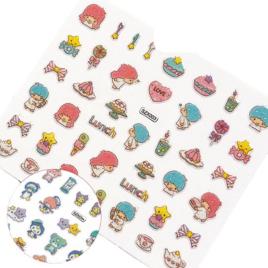 New Sanrio Manicure Stickers Cute Stickers Cartoon Children's Manicure Little Girl Kulomi Animal Nail Stickers